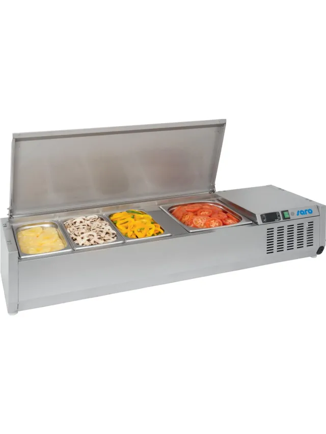 Saro Koelvitrine VRX 1500 S/S, 2 jaar garantie! rvs (RVS)