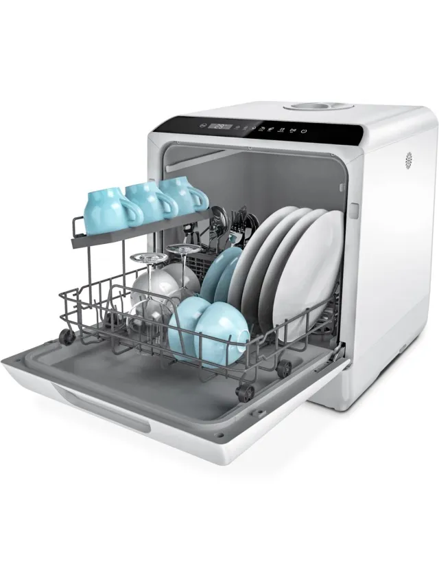 MKSS® Mini Vaatwasser - Kleine Afwasmachine Vrijstaande - Camping - Wit