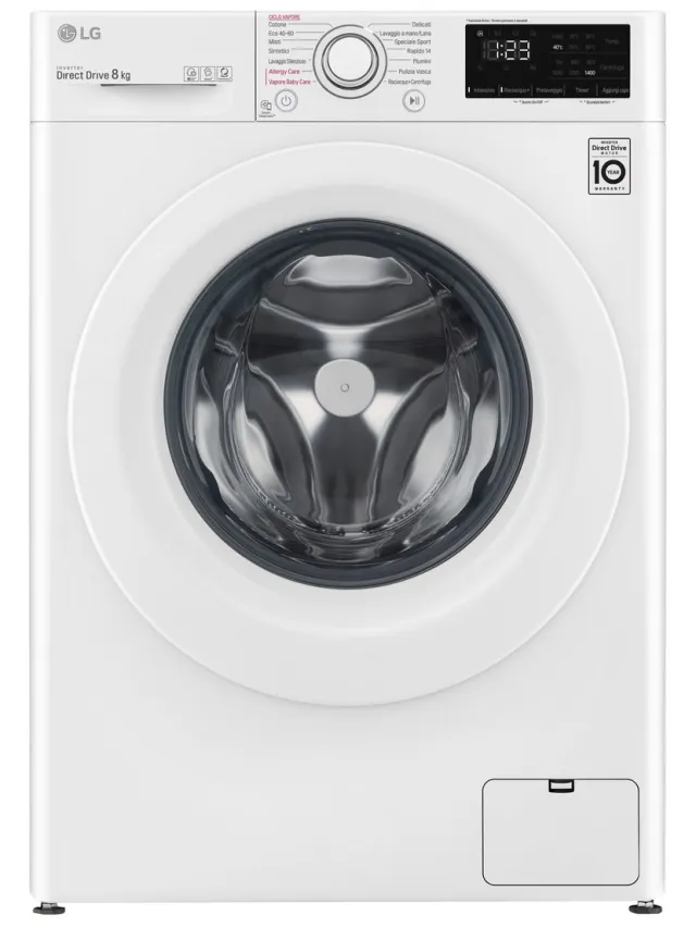 LG F4WV308S3E wasmachine Voorlader 8 kg 1400 RPM Wit