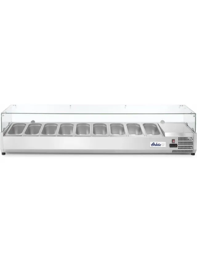 Arktic Hendi Opzetkoelvitrine GN 1/3 - 43 x 39,5 x 201 cm rvs