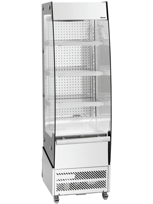 Bartscher Wandkoeling - RIMI - RVS - +2°C/+10°C - Geforceerd - Open - Intern Nachtgordijn - Wielen - 505x665x1740mm