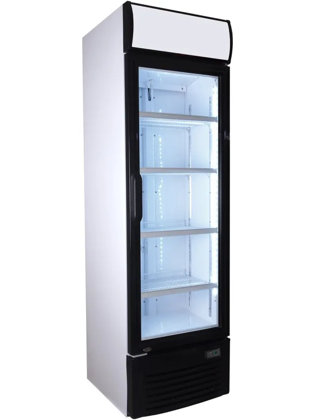 Zorro Drankkoelkast ZK 280 | Wit/Zwart met glasdeur | 280 liter | Flessenkoelkast, Professionele Wit + Zwart
