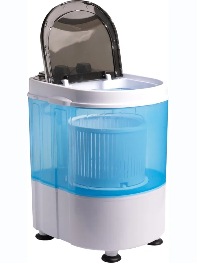 Nexxt Mini wasmachine - Bovenlader - Campingwasmachine - Enkele trommel - Voor 2.6KG was - Wit/Blauw