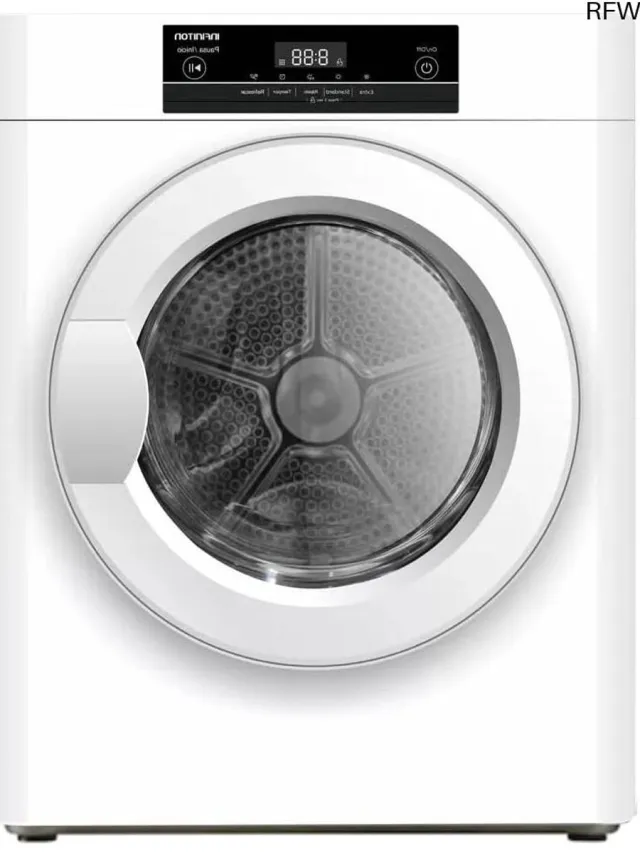 RFWR Mini Wasdroger met LED-Sensoren en Anti-Rimpelfunctie – 3 kg Wit