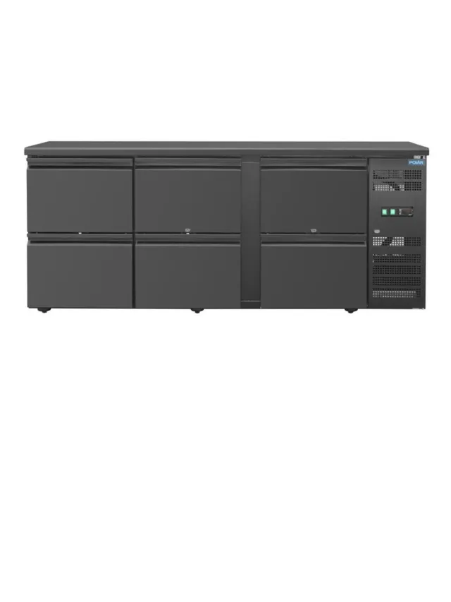Polar Werkbank Cq Flessenkoeler Met 6 Laden - Polar GL187 - Horeca & Professioneel Zwart
