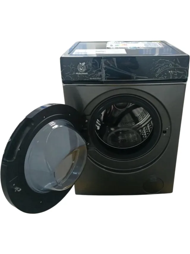 MobyWash Wasmachine AI Functie Zwart 10 KG 1400 Toeren