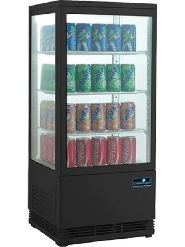 CaterCool Koelvitrine 068L - CaterCool 712013 - Horeca Zwart
