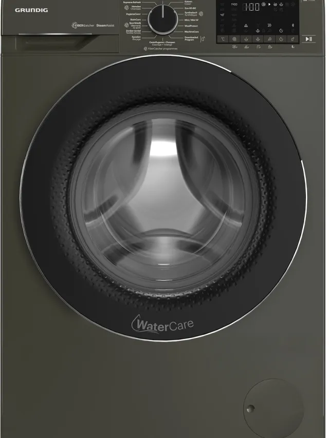 Grundig GW7P5941089M WASMACHINE - ANTRACIET INHOUD: 9 KILO / 1400 TOEREN Grijs