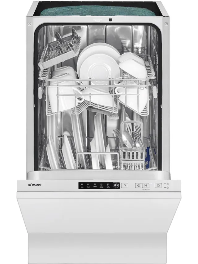 Bomann GSPE 7420 VI - Volledig Integreerbare Inbouwvaatwasser - 45 cm - 10 Couverts zilver