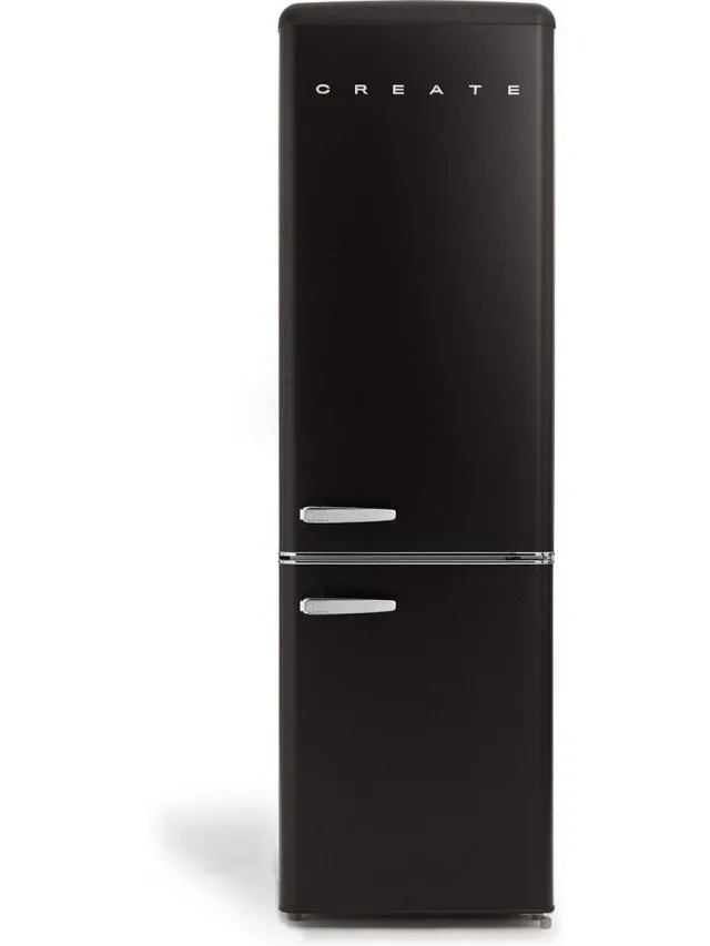Create Koelkast met vriezer - Combi koelkast - Capaciteit 244L - 3 verwisselbare planken - ECO Friendly - Zwart - FRIDGE STYLANCE negro mate