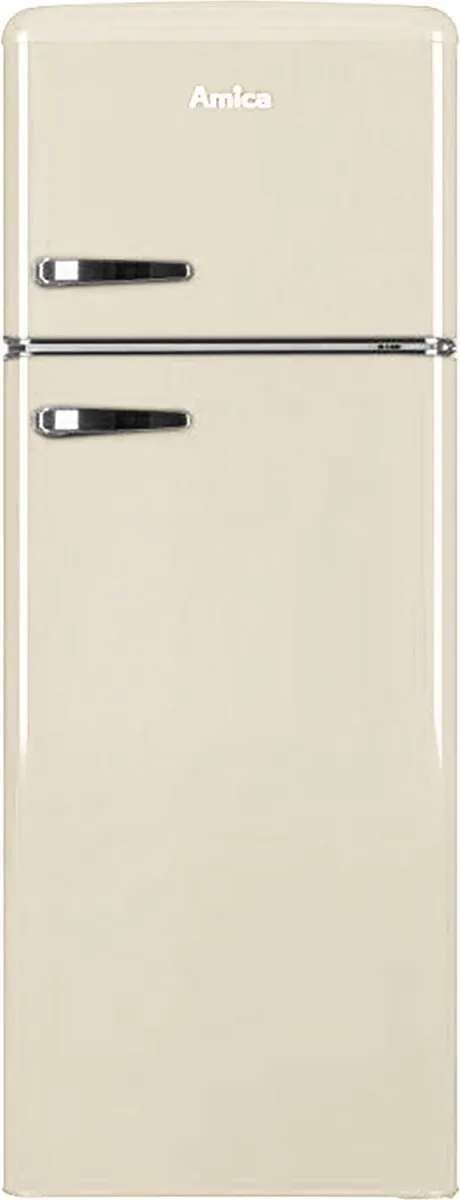 Amica AR7252C - Retro - Koel-vriescombinatie - Crèmekleur - 245 L - H 166.5 cm B 55 cm Crèmekleurig