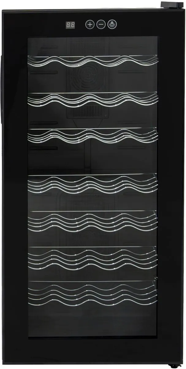 MonsterShop Oriva led wijnkoelkast - zwart - 78l - dynamische led muzieksync