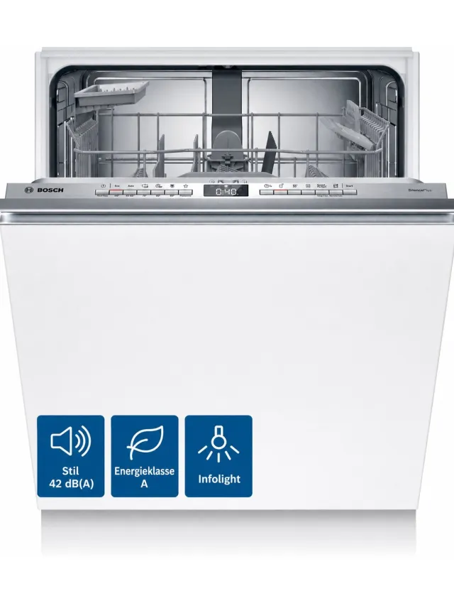 Bosch SMV4EAX28E - Serie 4 - Inbouwvaatwasser - 60 cm - Home Connect - Energielabel A Niet van toepassing