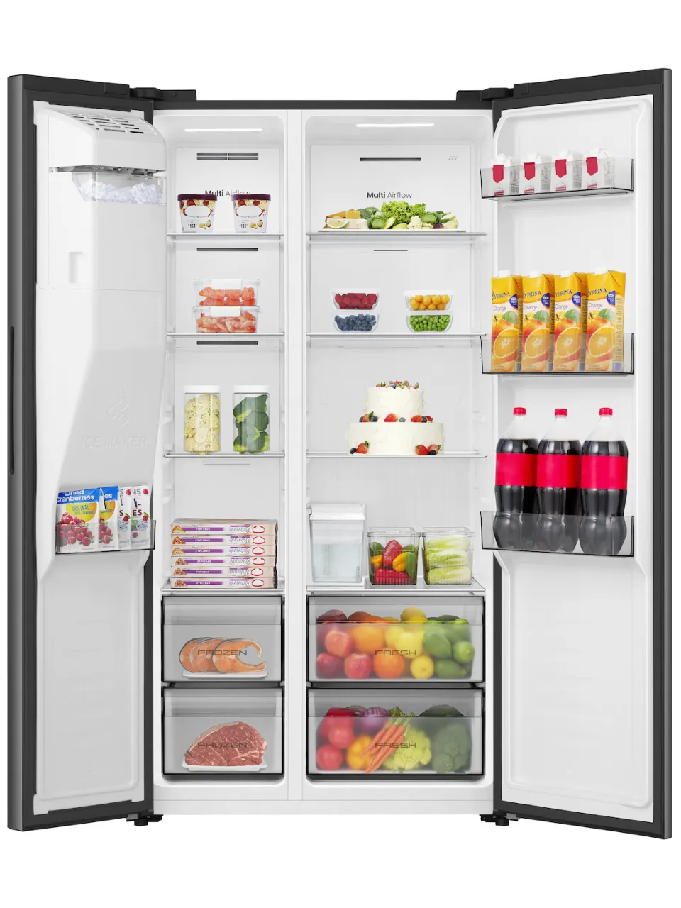 Hisense RS5P528STFE Amerikaanse koelkast Zwart, foto 3