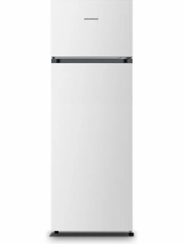 Heinner HF-HS243E++ Koel-vriescombinatie – 243 L – LED-verlichting – Mechanische Thermostaat – Omkeerbare Deur – Wit – 5 Jaar Garantie