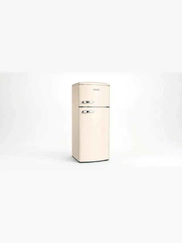 dmdk DKC2 retro koelkast met vriesvak, 208 liter creme