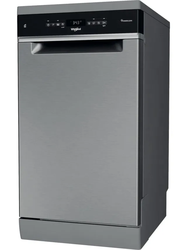 Whirlpool WSFO 3O34 PF X Rvs vrijstaande vaatwasser 45cm Niet van toepassing
