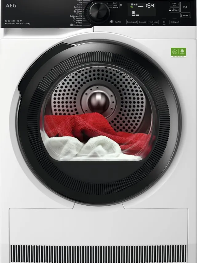 Aeg TR968PB4C 9000 AbsoluteCare Plus - Warmtepomp droger - Energielabel B - 8 kg Wit