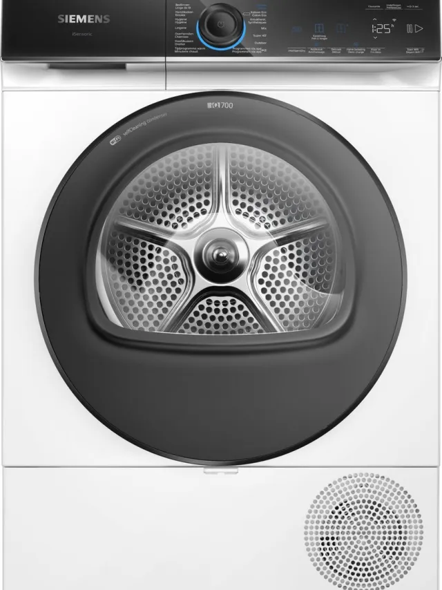Siemens WQ35B2BSFG - iQ700 - Wasdroger - Warmtepompdroger - NL/FR display - Energielabel A+++ Wit