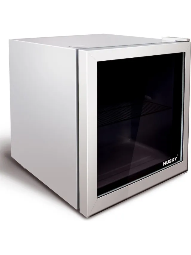 Husky KK50-281-NL-HU - Mini Koelkast - Met Glazen Deur - 50 Liter - Zilver