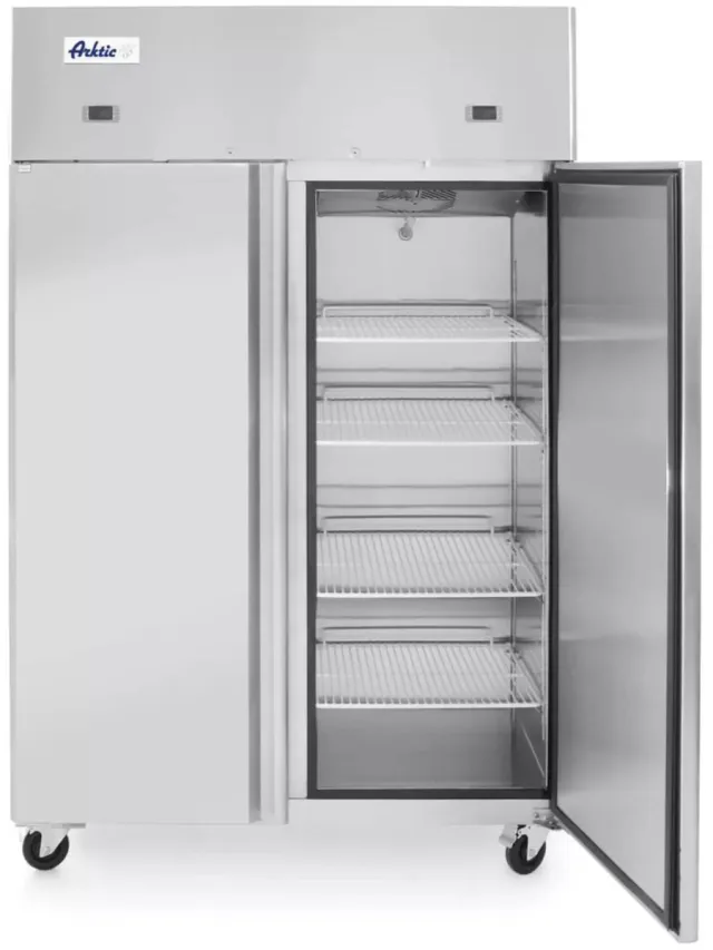 Hendi Arktic Koel-vrieskast RVS met 301 l koelen en 301 l vriezen netto Wit