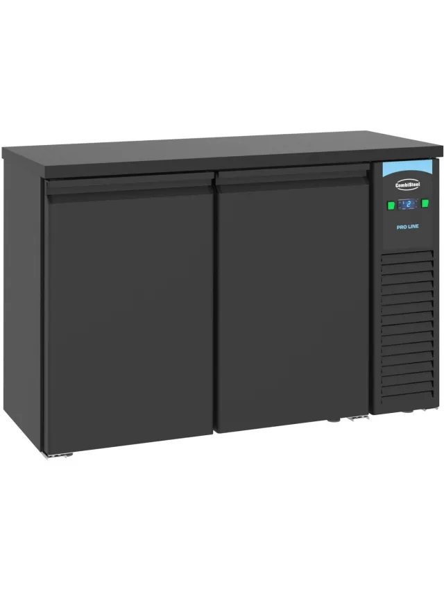 Combisteel Barkoelkast - 320L - Zwart - Geforceerd - Draaideuren - 1380x550x950mm - Horeca Koelkast