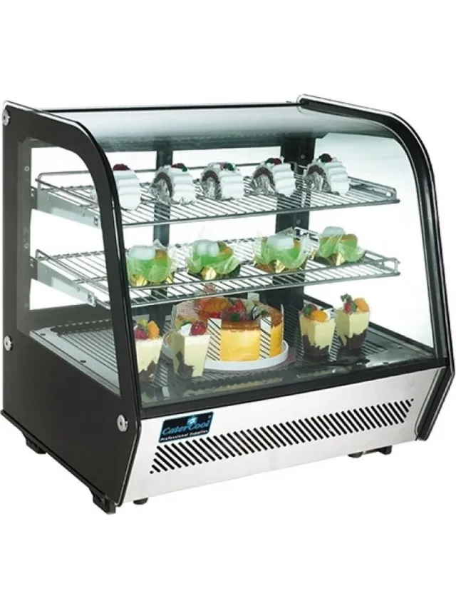 CaterCool Koelvitrine 120L - CaterCool 712068 - Horeca & Professioneel Zwart