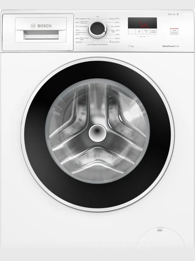 Bosch WGE02404NL - Serie 2 - Wasmachine - 7 kg - 1400 rpm - Energielabel A - SpeedPerfect - Bespaar water met ActiveWater Plus Wit