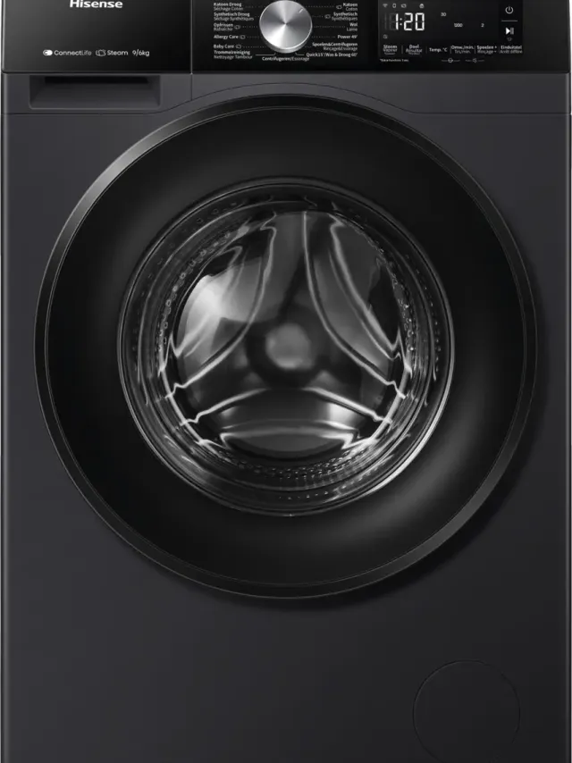 Hisense WD3S9043BB3 was-droogcombinatie, 9 kg, 1400 toeren zwart
