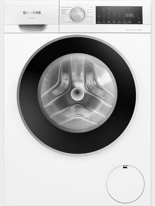 Siemens WN44A101NL - iQ300 - Was-droogcombinatie - Wassen en drogen in 1 - 9/5 kg - 1400 rpm - Zeer stil - smartFinish: tot 50% minder kreukels -Wit