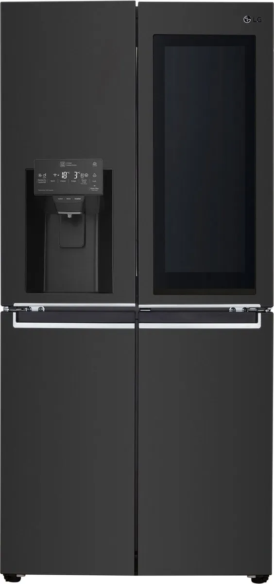 LG GMX844MCKV Amerikaanse koelkast, 508 liter, smal design mat zwart