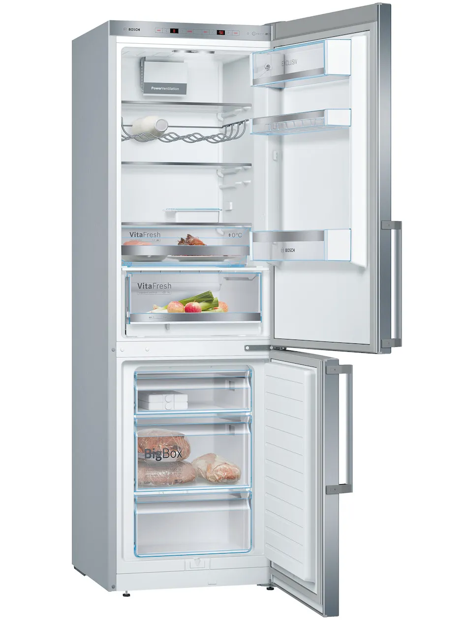 Bosch KGE36EICP EXCLUSIV Koel-vriescombinatie Zilver, foto 2