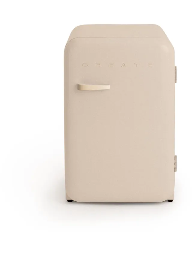Create Koelkast in retrostijl - Zand - Handvat Zand - FRIDGE RETRO 107L