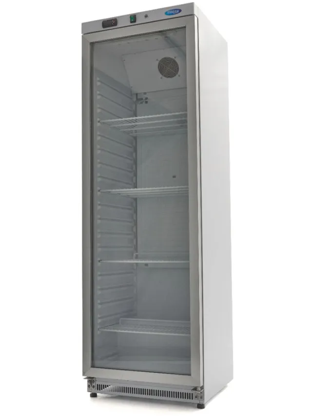 Maxima Koelkast - 400 L - Wit - met Glazen Deur
