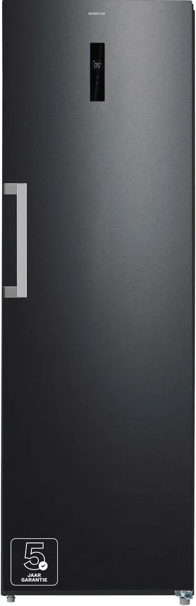 Inventum KK1850B energiezuinige koelkast 185 cm hoog - 362 liter - Kastmodel - Zonder vriesvak - Superkoelen - Energielabel C - Vrijstaand - Zwart Zwart RVS