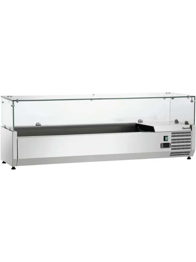 Bartscher Opzetkoelopzetvitrine GL4-1401 - 6x 1/4 GN - 1400x335x459mm rvs
