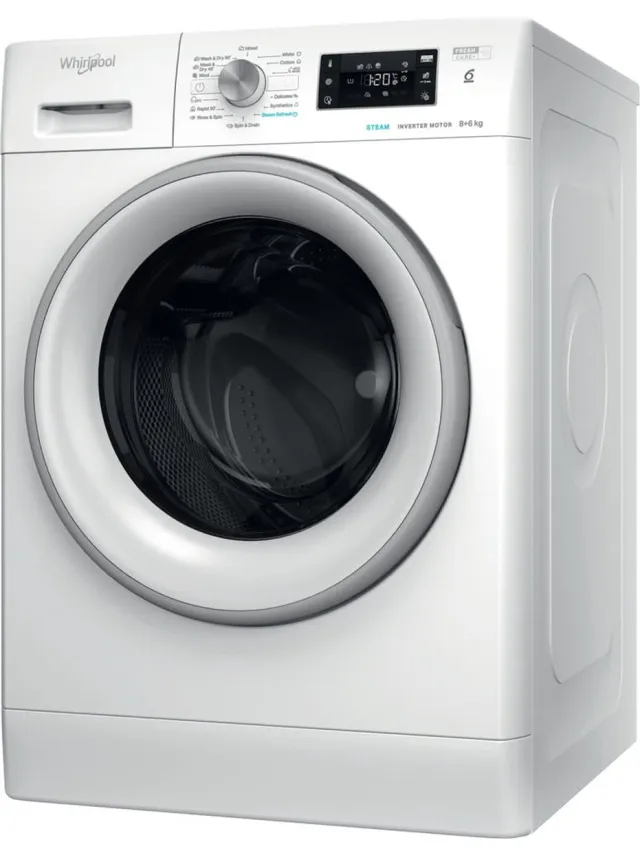 Whirlpool FFWDB 864489 SV EE Was-droogcombinatie Vrijstaand Voorlader Wit