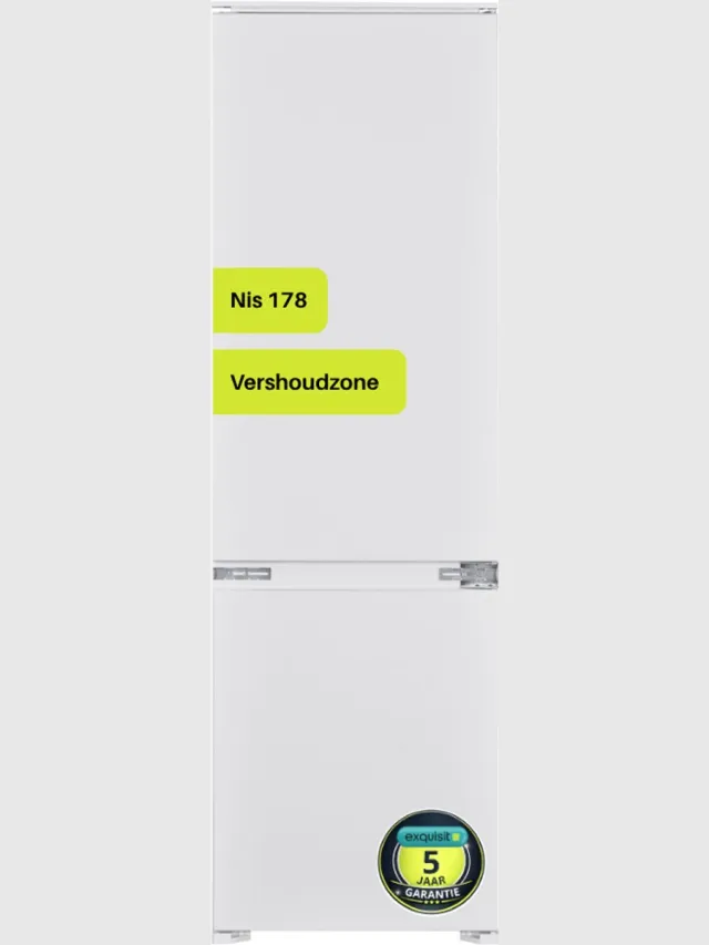 Exquisit EKGC270-70-E-040E - Inbouw koel-vriescombinatie - 249 liter - Vers zone - 5 Jaar garantie - Wit