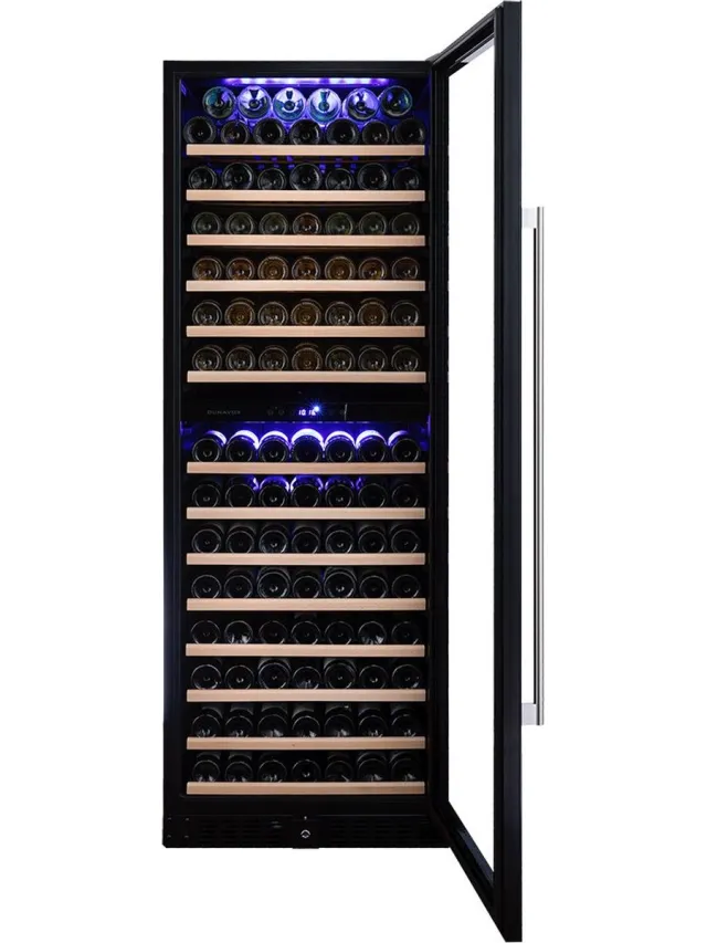 Dunavox Grande-181 Vrijstaande Wijnkoelkast DX-181.490DMBK 181 flessen, Matzwart Mat Zwart