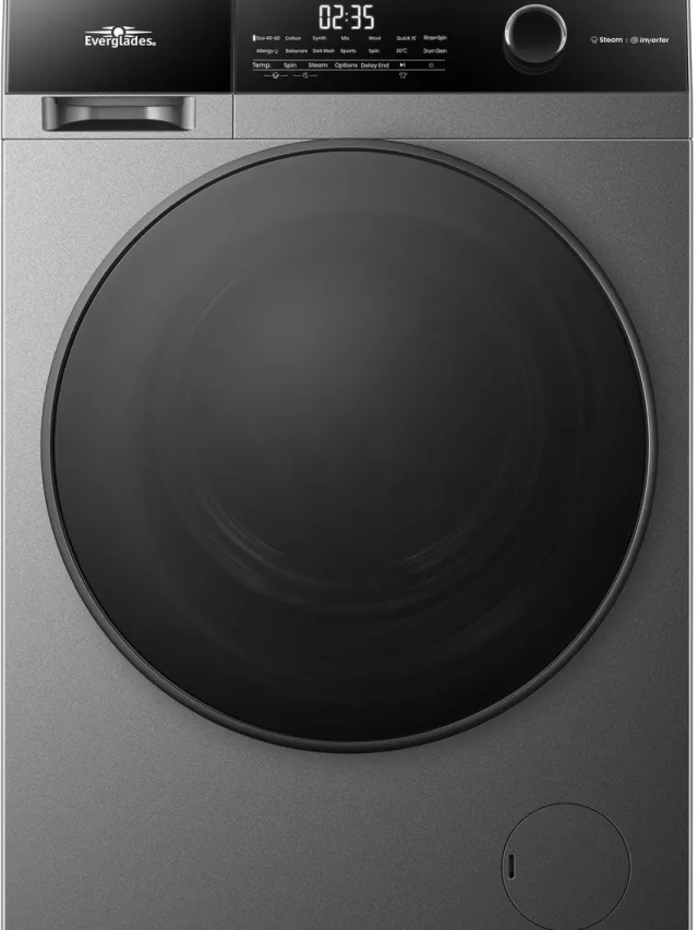 Everglades EVWM101422AG wasmachine voorlader - 10 kg 10 kg Titanium Gray
