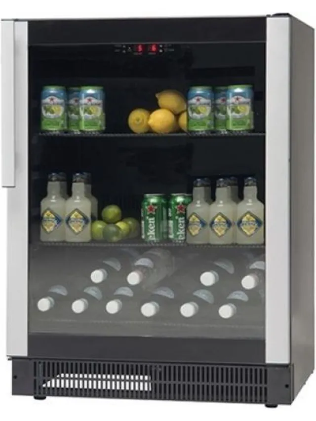 Vestfrost Solutions M95 Displaykoeler - 137 Liter (140 blikjes 330 ML) - 3 tot 18 °C - LED verlichting - deur anti UV glas zwart