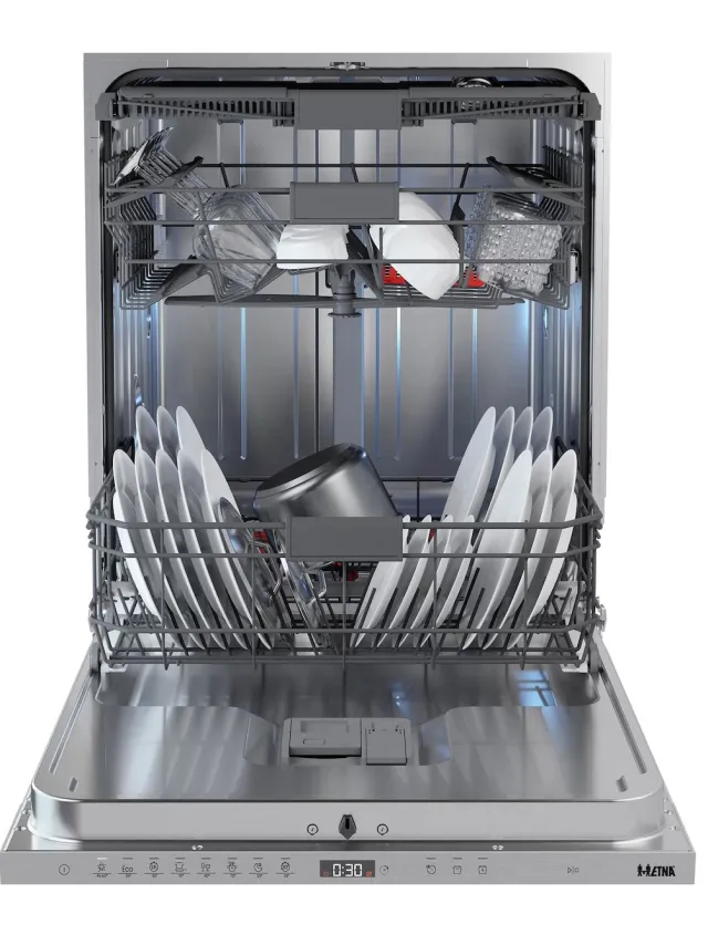 Etna VW942HN hoge inbouwvaatwasser RVS