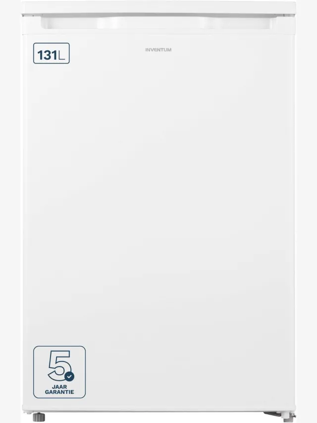 Inventum KK550 tafelmodel koelkast energiezuinig - 131 liter - Zonder vriesvak - 55 cm breed - Superkoelen - Led-verlichting - Energielabel D - Vrijstaand - Wit