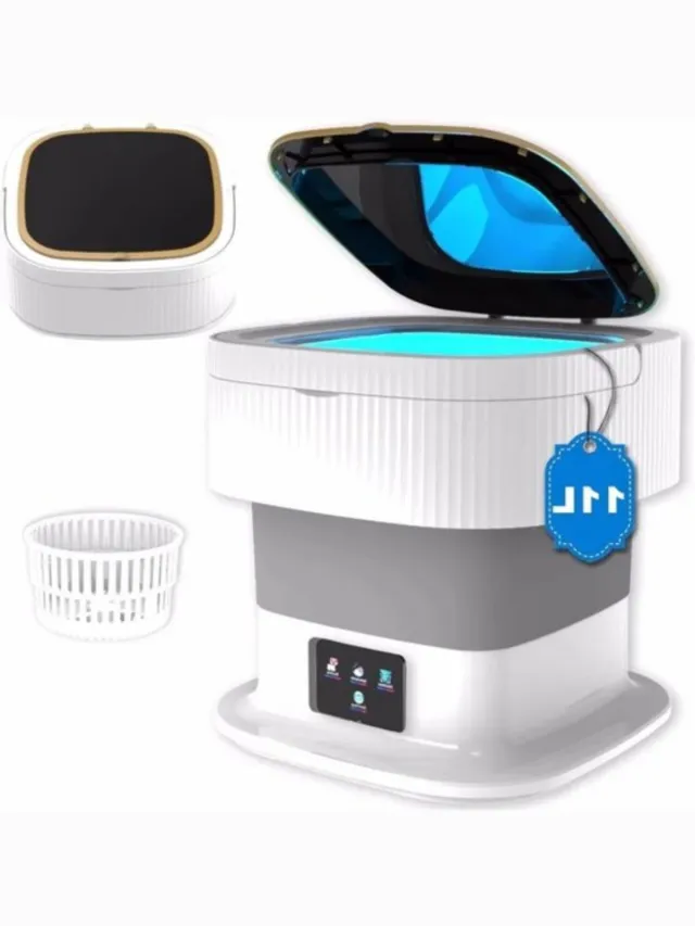 Thuys Mini Wasmachine met Centrifuge - Voor Kleine Wasgoed - Meerdere Programma's Grijs/Wit
