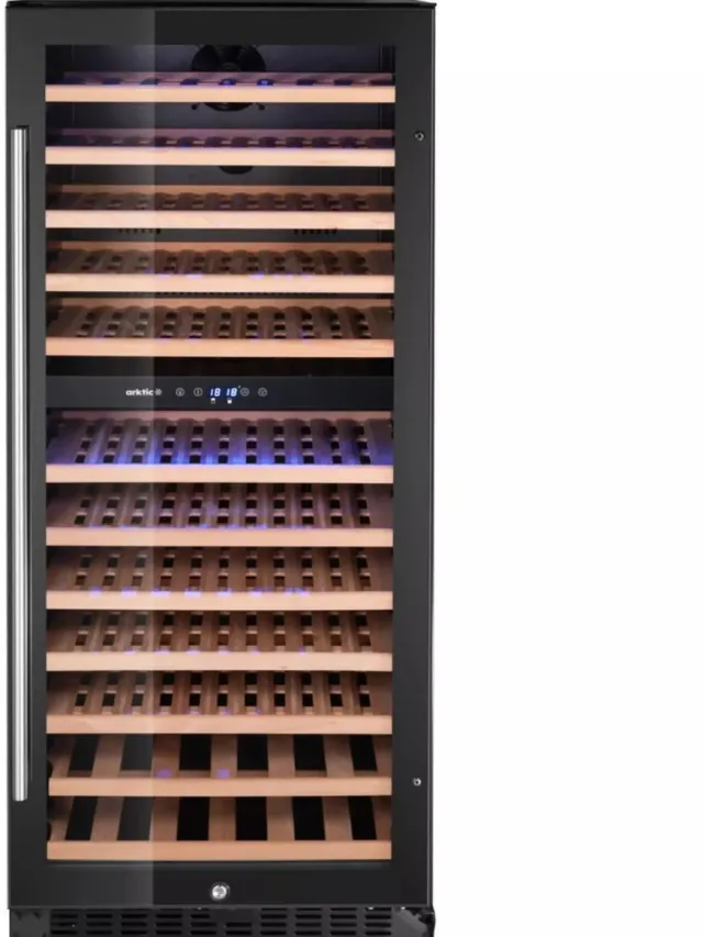 Arktic Hendi Arktic Wijnkoeler - 2 Zones - 124 Flessen - 265L - +5°C tot +18°C - Zwart - 569x595x1397mm ZwartWit