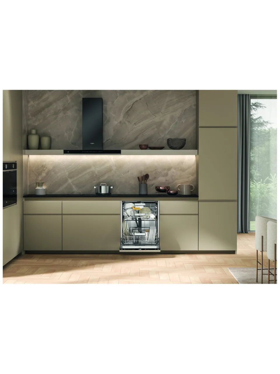 Whirlpool WH8IA115B2M3TUS0 volledig geïntegreerde vaatwasser zwart, foto 2