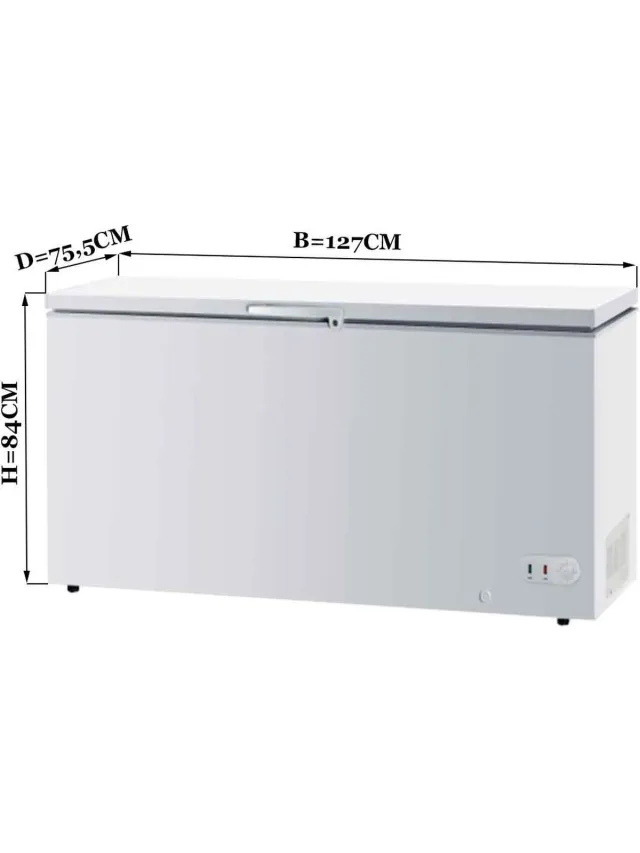 HCB Professionele Horeca vriezer - Vrieskist met klapdeksel - 358 liter - 230V - Diepvries koffer - 75.5x127x84 cm (DxBxH) - 46 kg - 1432 Wit