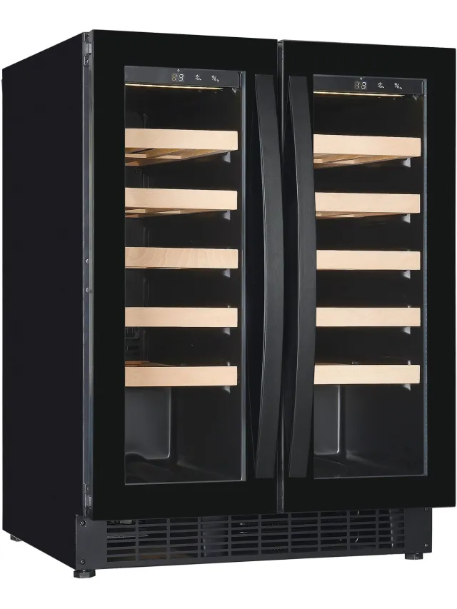 Combisteel Wijnkoelkast 2 Deuren 100l Dual Zone - CombiSteel 7525.0030 - Horeca & Professioneel Zwart