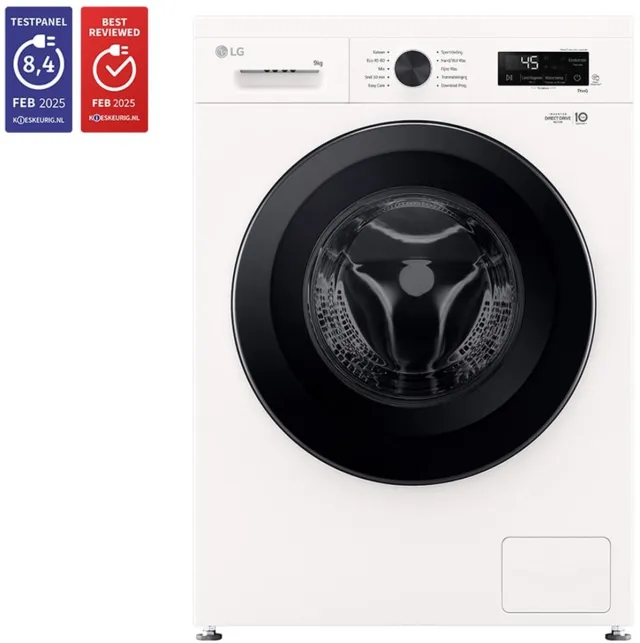 LG F4X1009NWK wasmachine voorlader, 9 kg Wit