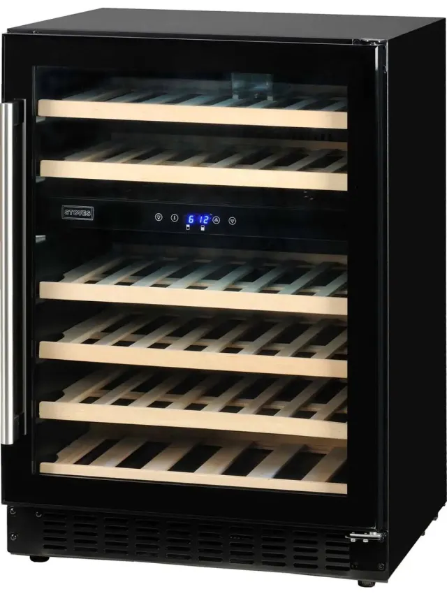 Stoves Elzas wijnkoelkast - onderbouw - nis ± 82 cm - klimaatkast - wijnkoeler Zwart